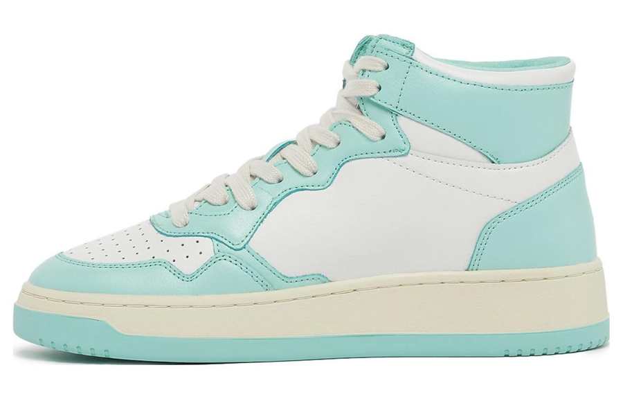 AUTRY Medalist Mid Leather Sneakers Two Toned 'White Light Teal' Women's