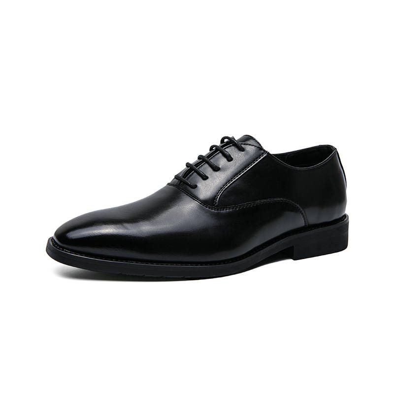 XIMO BULL Microfiber Leather Dress Shoes Men's Black