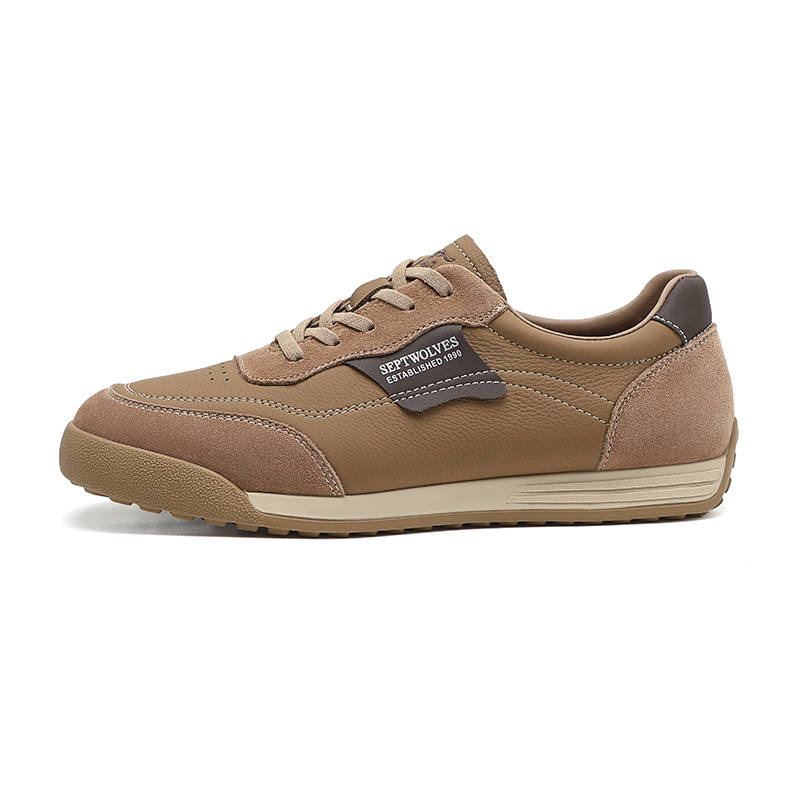 SEPTWOLVES Top Grain Cow Leather Slip Resistant Abrasion Resistant Low top Casual Shoes Men's HD