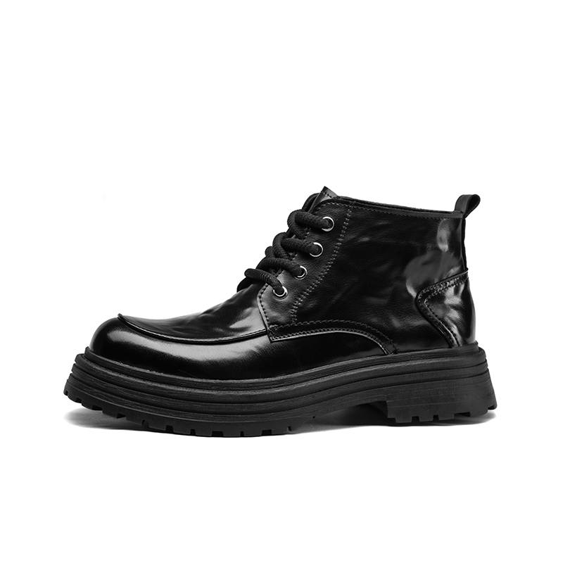 ORP ORP Cow Split Leather Knee High Combat Boots 5cm Men's