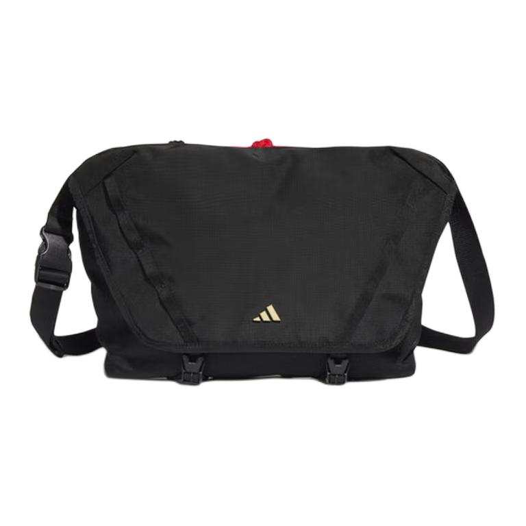 Adidas Adidas Recycled Polyester Messenger Bag, Shoulder Bag, Crossbody Bag Unisex Black
