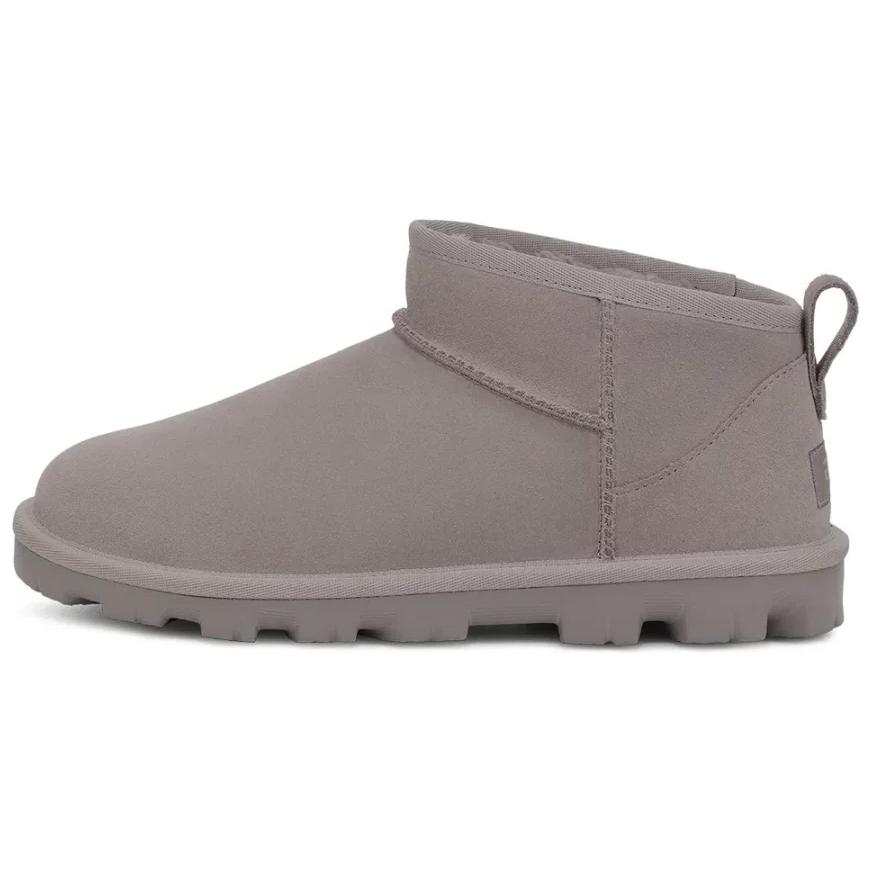 UGG UGG Essential Cow Split Leather Fleece Lined, Comfortable Versatile Short Snow Boots Unisex Volcanic Rock Color