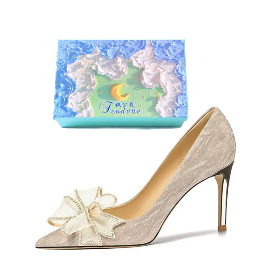 Feo Dvke Pu Slim Heel High Heels Women's Gift Box Set