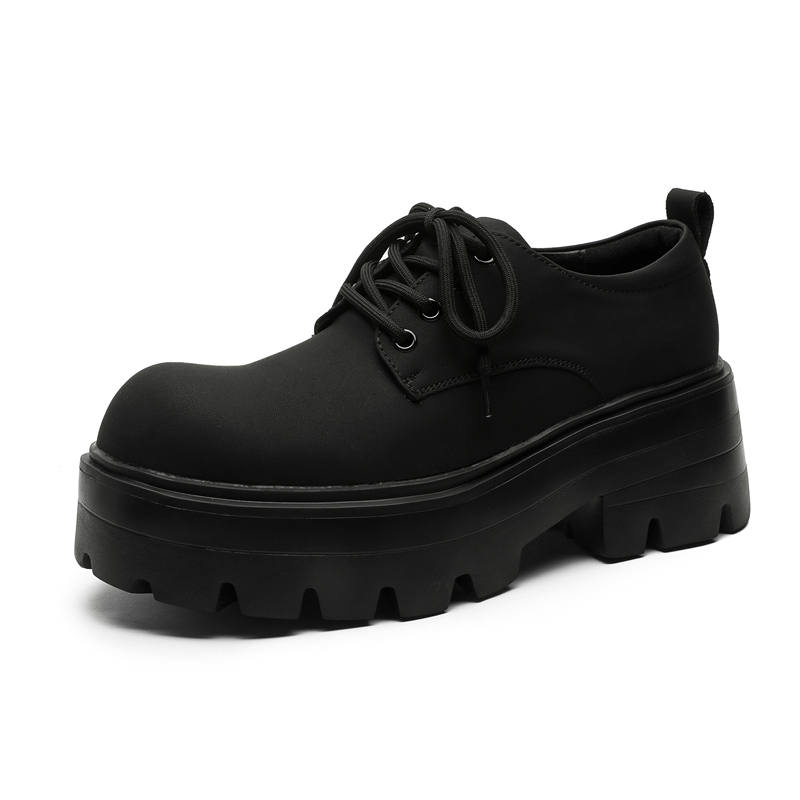 V ZERO FIVE V ZERO FIVE Chunky Derby Shoes Microfiber Leather Casual Shoes Men's Black