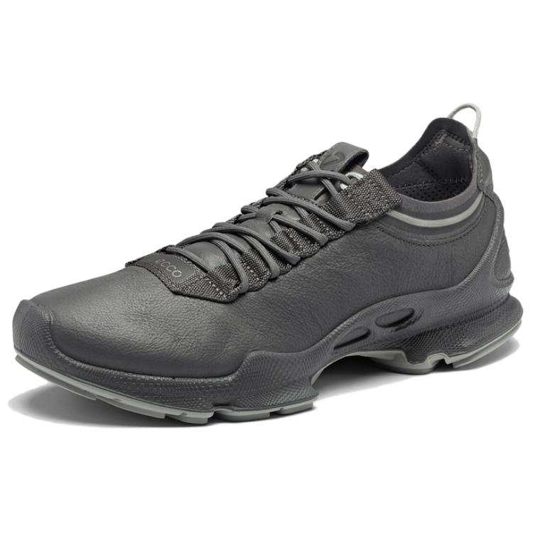 Ecco Striding C Cow Leather Low top Casual Shoes Men's Magnet Gray