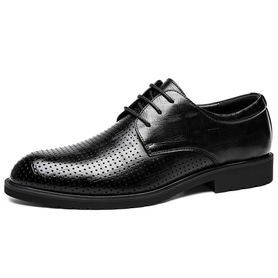 CHINT Cow Split Leather Men's Casual Shoes Men's Black