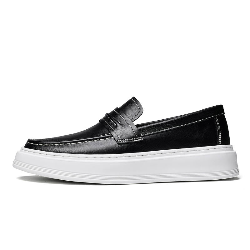 GONGNIULEITING Cow Split Leather Abrasion Resistant Lightweight Wear resistant And Lightweight Low top Casual Shoes