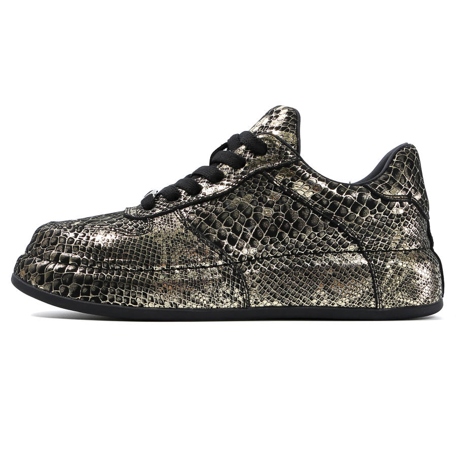 KAIMALONG Cow Leather Low top Skateboard Shoes Men's