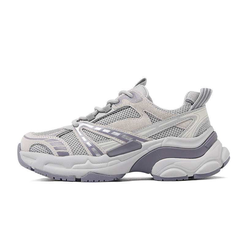 CAMEIDO Cushioning Height Increasing Cushioning Height Increasing Low top Chunky Sneakers Women's Gray