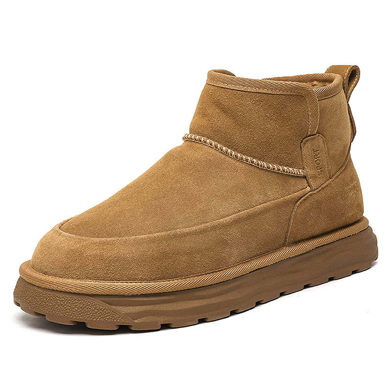 KAQIAODI Thermal Slip Resistant Thermal Slip Resistant Short Snow Boots Men's Yellow