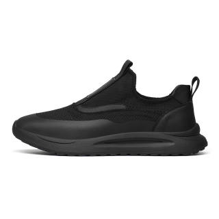 HUITE Textile, Synthetic Leather Low top Casual Shoes Men's Black