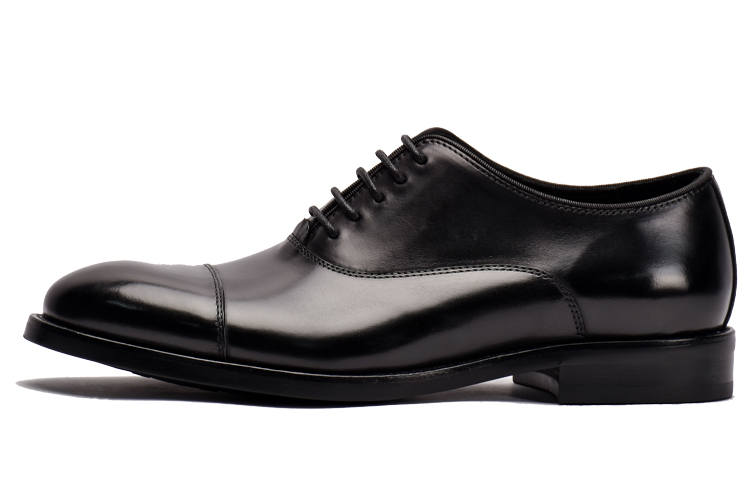 Viplander Dress Shoes Top Grain Cow Leather Business Oxford Shoes Men's Black