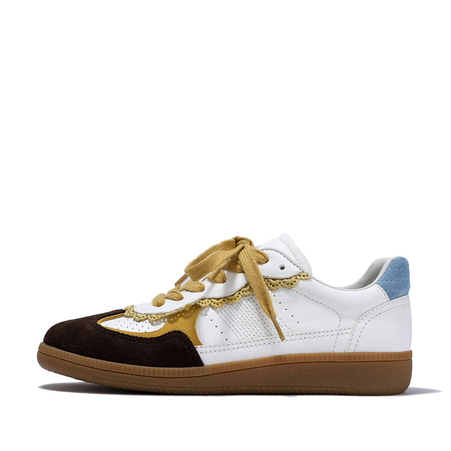 BELLALILY Top Grain Cow Leather Slip Resistant, Abrasion Resistant, Breathable Low top Casual Shoes Women's