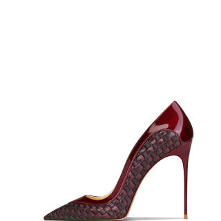 YUTIANAI Patent Leather Slim Heel High Heels Women's