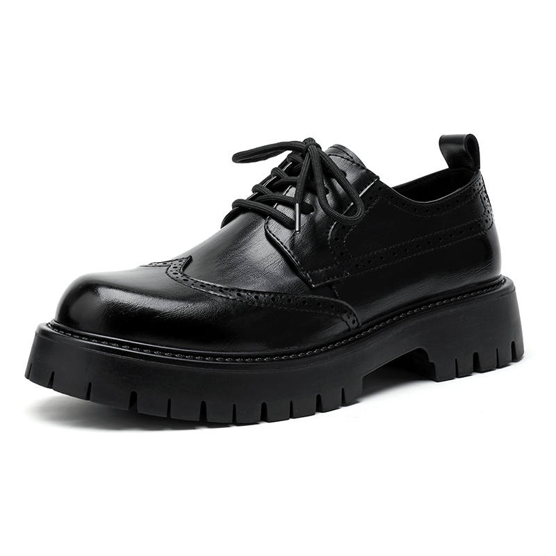 Medd Medd Casual Leather Shoes Men's Low Top Black