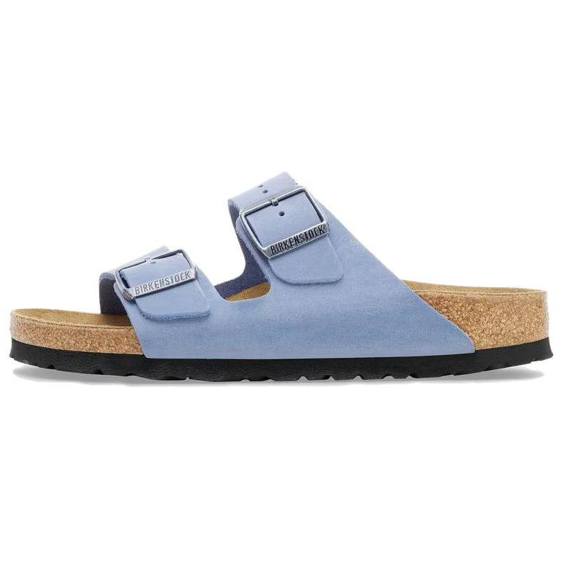 Birkenstock Arizona Soft Footbed Slide Slippers Unisex Blue Regular Loose Fit