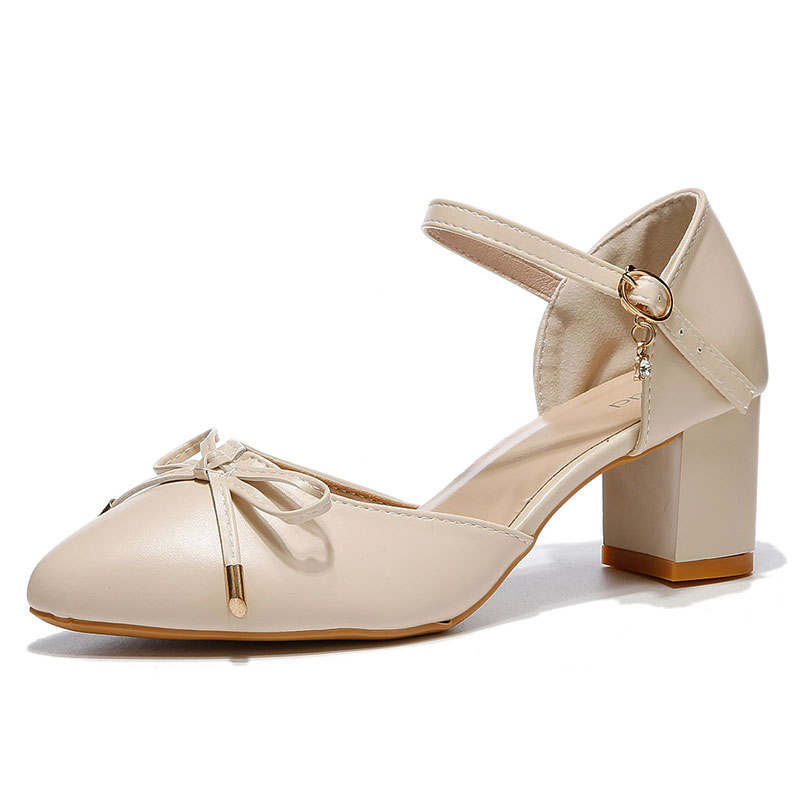 Medd Synthetic Leather Chunky Heel Mary Jane Shoes Women's
