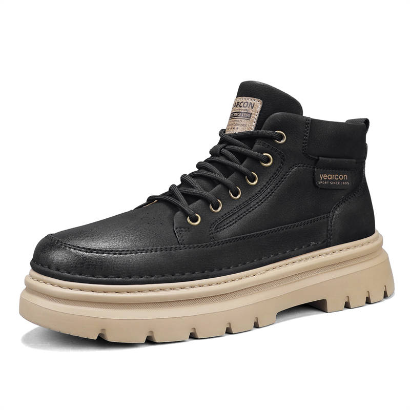 YEARCON Casual Shoes Men's Mid Top Black, Brown Yellow, Earth Yellow