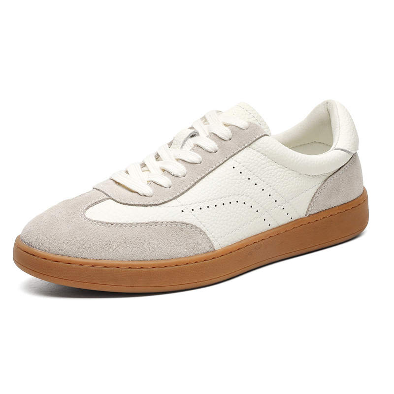 WEISHIBANGWEI Abrasion Resistant Breathable Abrasion Resistant Breathable Low top Skateboard Shoes Men's Beige