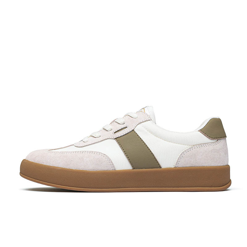 QIAONAI Low top Skateboard Shoes Women's Beige
