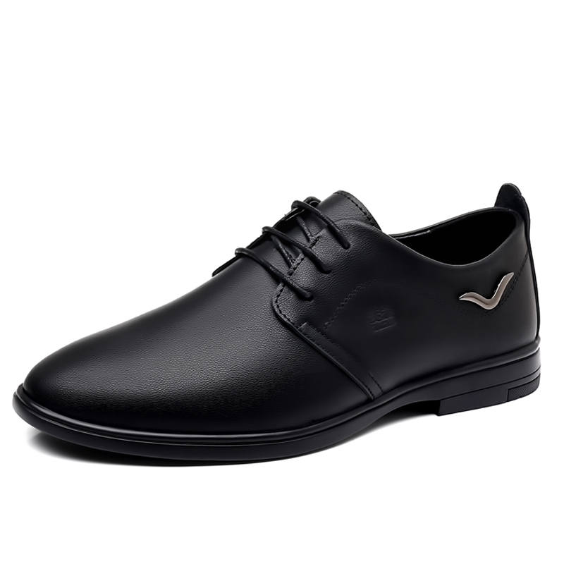 Mulinsen Cow Split Leather Casual Shoes Men's Black