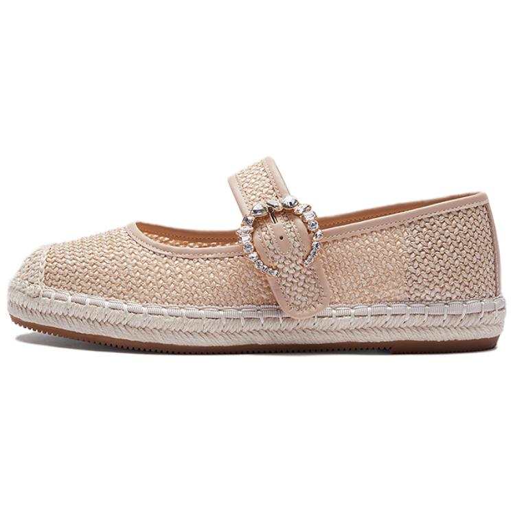 Le Saunda Synthetic Leather Mary Jane Shoes Women's Milk Tea Apricot