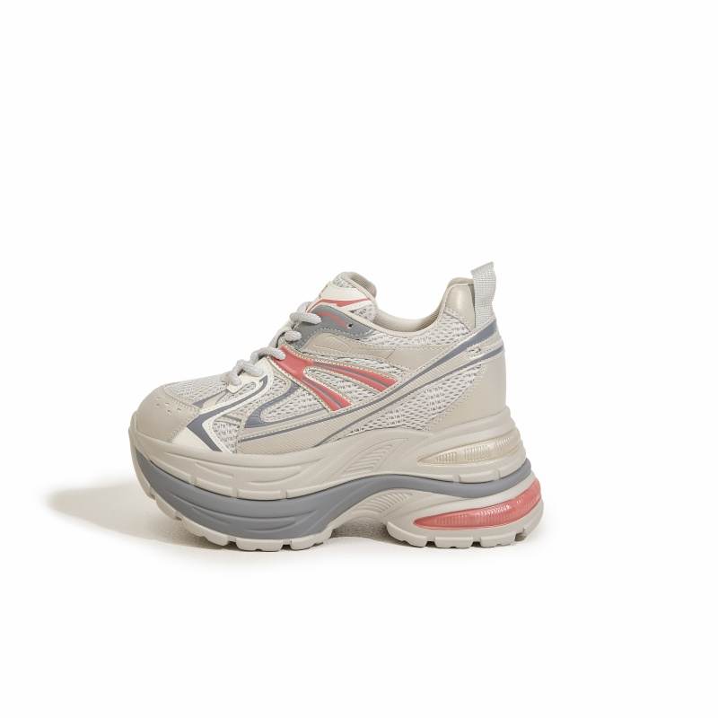 MILANLIANGE Abrasion Resistant Height Increasing Low top Chunky Sneakers Women's