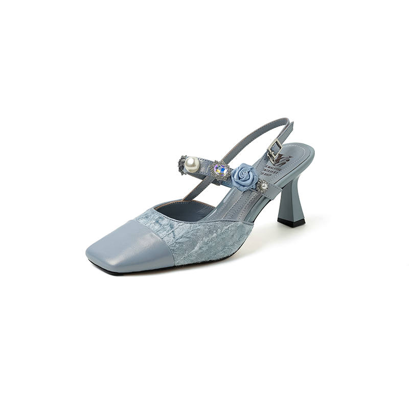 YIKEFEI Top Grain Cow Leather Slim Heel High Heels Women's