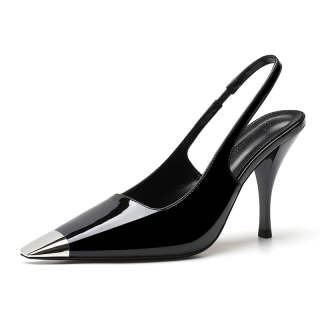 WECKER Pu Slim Heel High Heels 9cm Women's Black