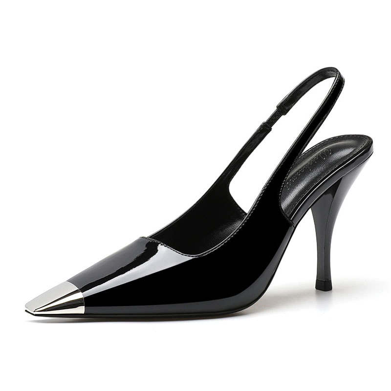 WECKER Pu Slim Heel High Heels 9cm Women's Black