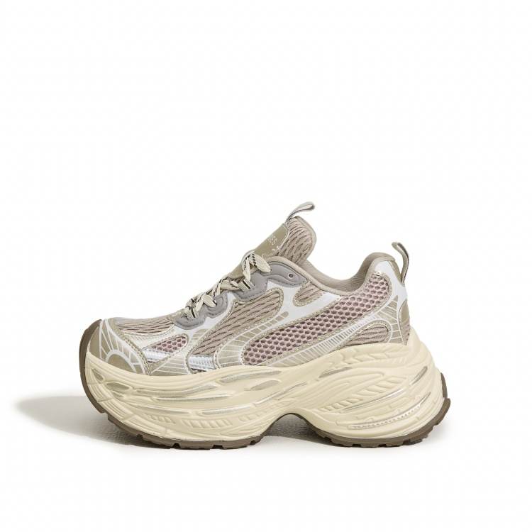 MILANLIANGE Abrasion Resistant, Breathable, Moisture Wicking, Lightweight Low top Chunky Sneakers Women's