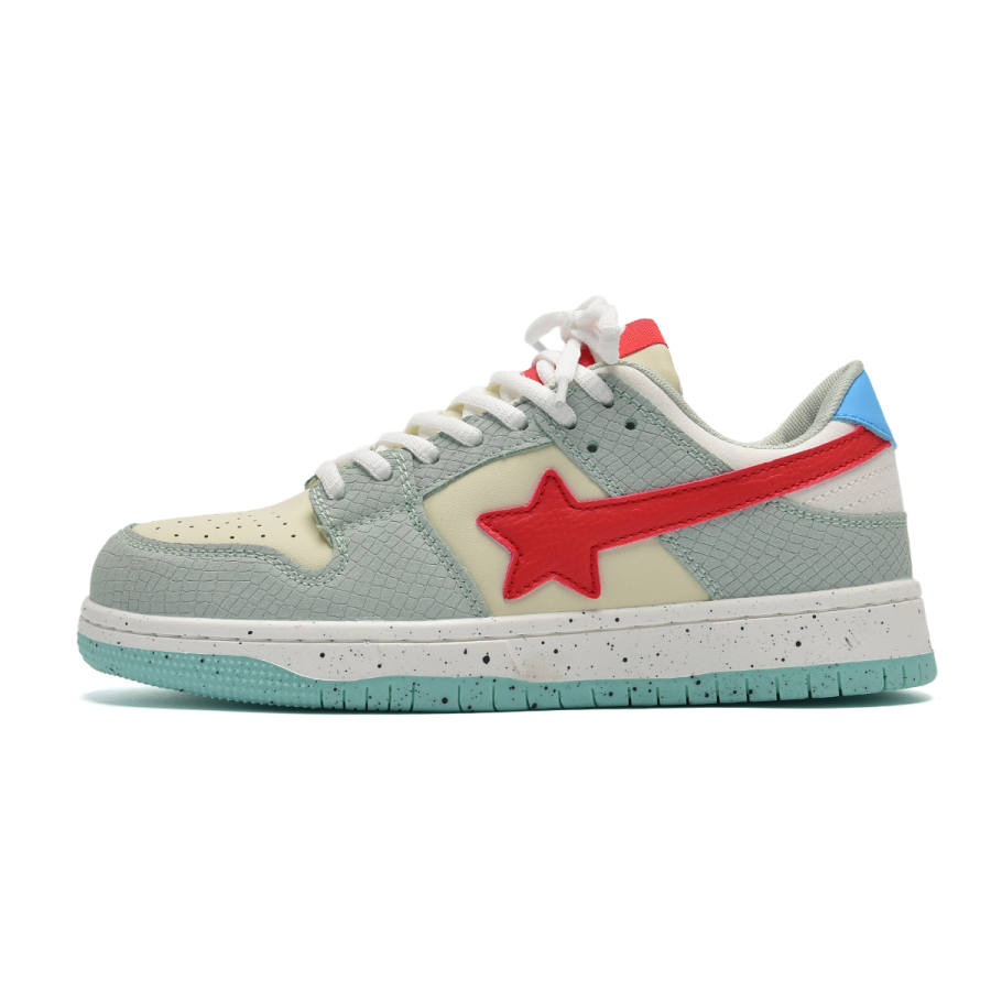 Garfield Skateboard Shoes Unisex Low Top Beige Red Green
