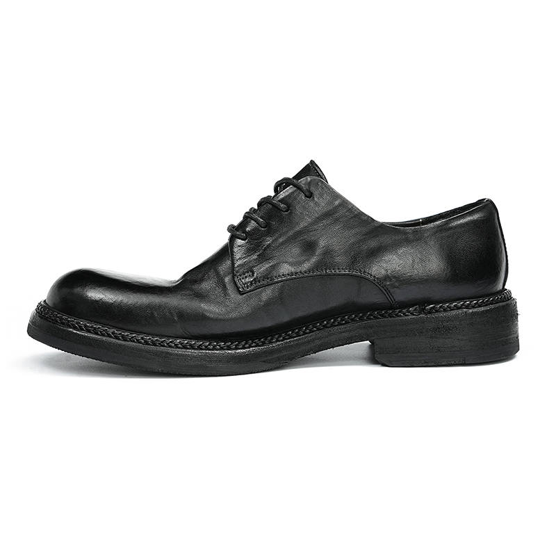 ASTON M.JAZZ Dress Shoes Men's Low Top Black/Coffee