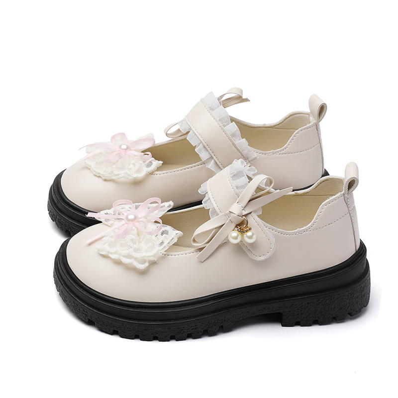OLDDESIRE Block Heel Mary Jane Shoes Women's Beige
