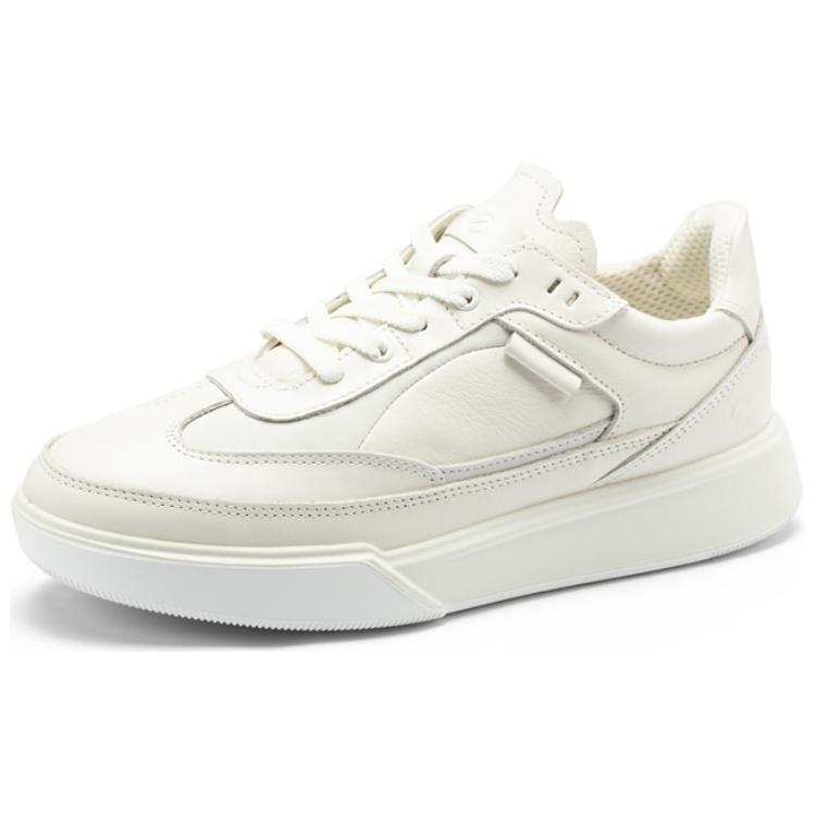 Ecco Street Court Cow Leather Low top Skateboard Shoes Women's White