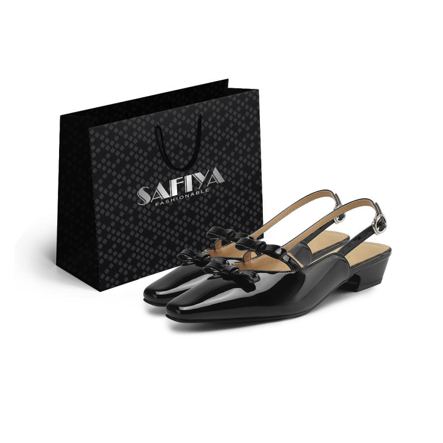 Safiya Cow Split Leather Chunky Heel One Strap Sandals Women's