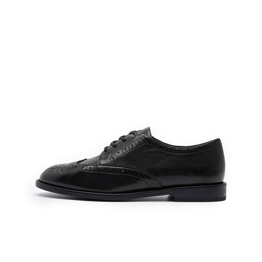 ELLE British Style Small Leather Shoes Deep Cut Unlined Shoes Women's 2025 Women's Shoes