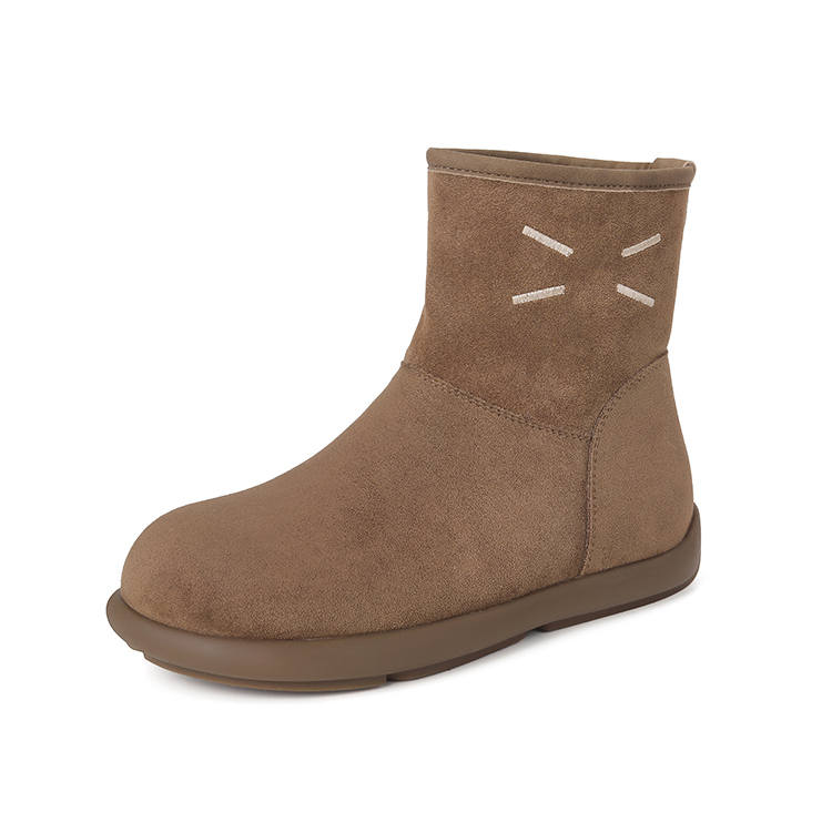 JOSINY Thermal Height Increasing Thickened And Fleece Lined Versatile Snow Boots Women's Camel