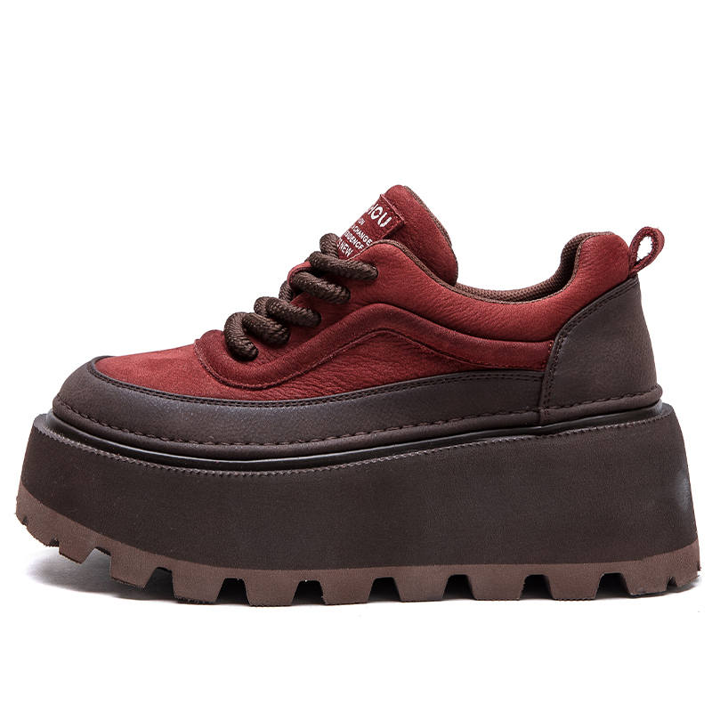 JIEZHOU Top Grain Cow Leather Casual Shoes Women's