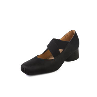 MOLIN Cow Leather Chunky Heel Mary Jane Shoes 4.5cm Women's