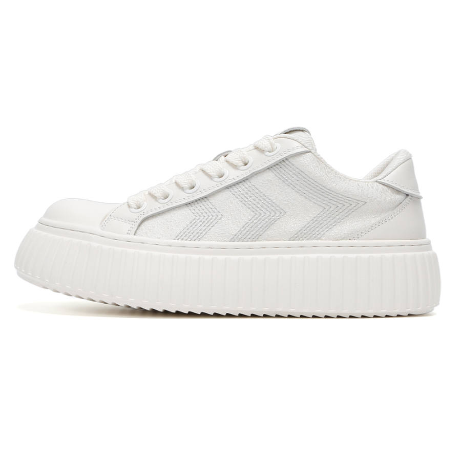 KAIMALONG Cow Leather Low top Skateboard Shoes Unisex White