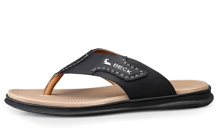 BECK BECK Cow Split Leather Stylish Sandal Unisex Black