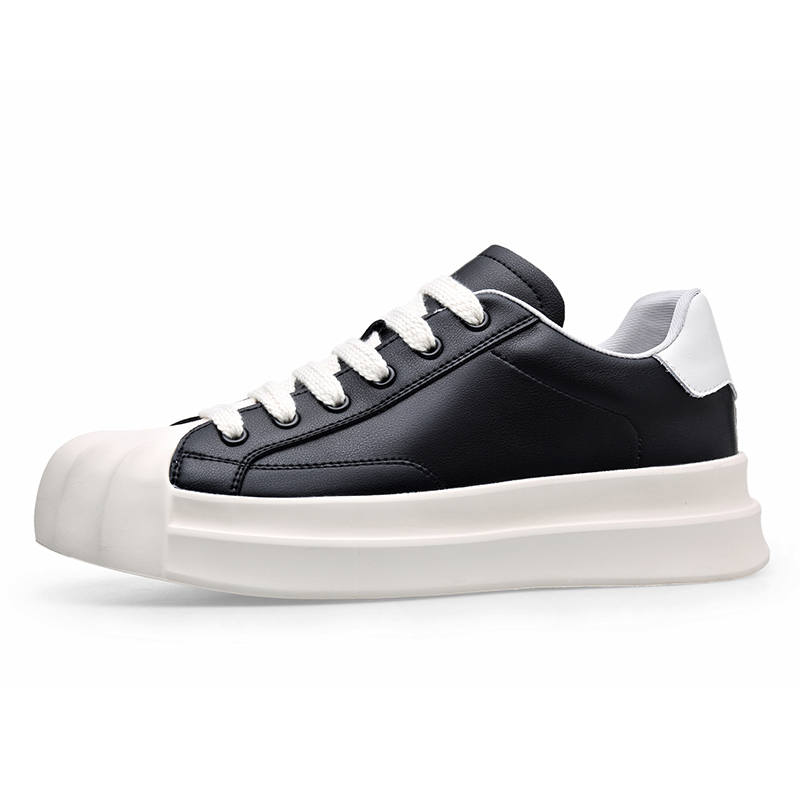KACHILANG Cow Split Leather Breathable Low top Skateboard Shoes Men's