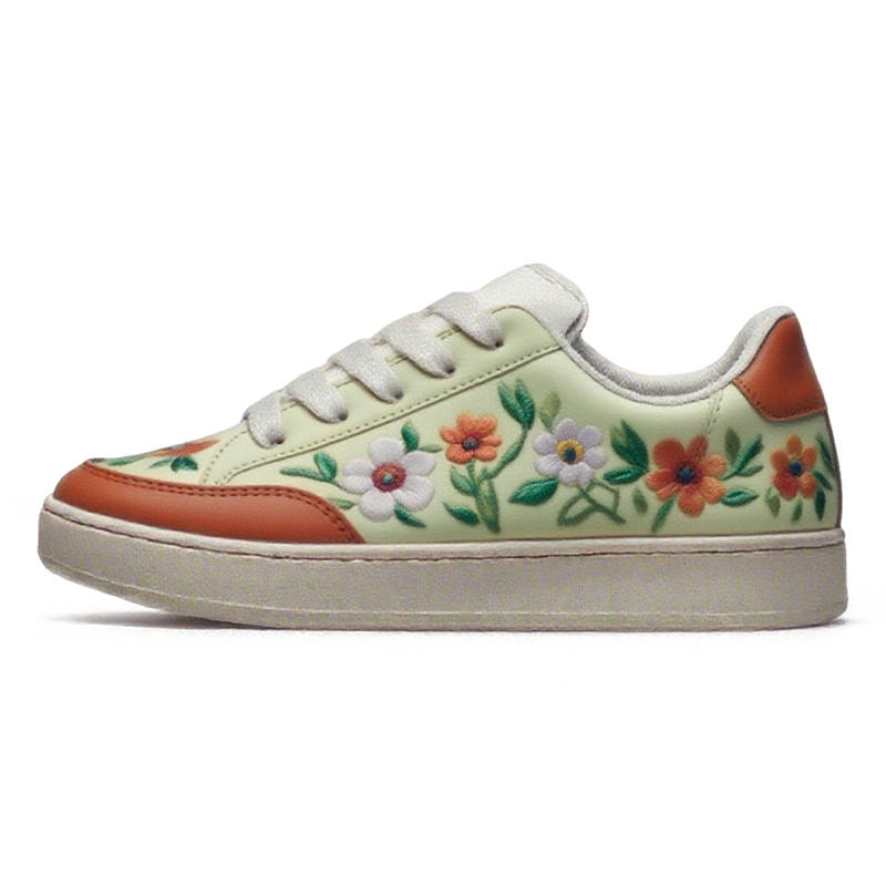 SHUXIAOBEI Synthetic Leather Low top Skateboard Shoes Unisex Small Daisy