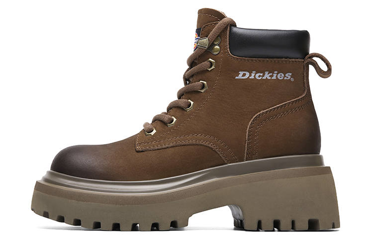 Dickies Dickies British Comfortable Versatile Short Combat Boots Women's Dark Brown
