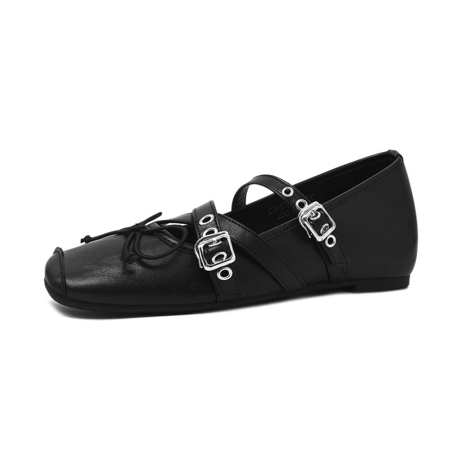 CAMEIDO Synthetic Leather Flat Mary Jane Shoes Women's