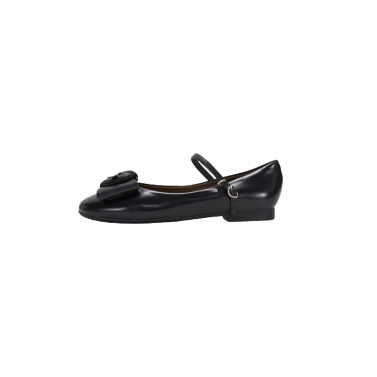 Teenie Weenie Cow Leather Flat Mary Jane Shoes 1.2cm Women's
