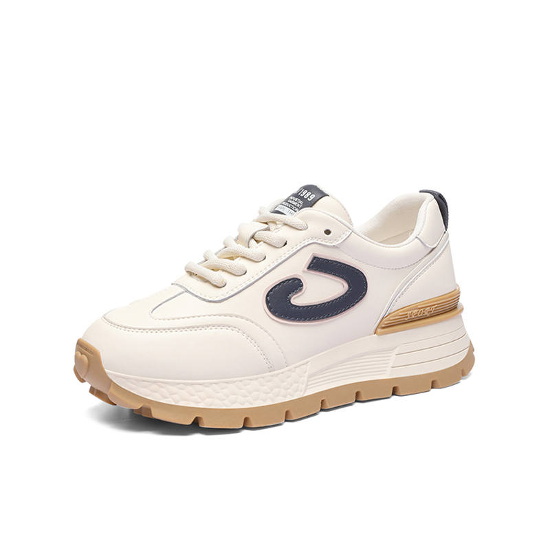 JINSITU Cow Leather Slip Resistant Lightweight Height Increasing Low top Casual Shoes Women's