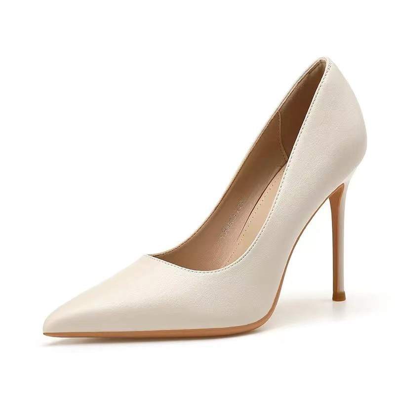RoseDoris Slim Heel High Heels 8cm Women's Ecru