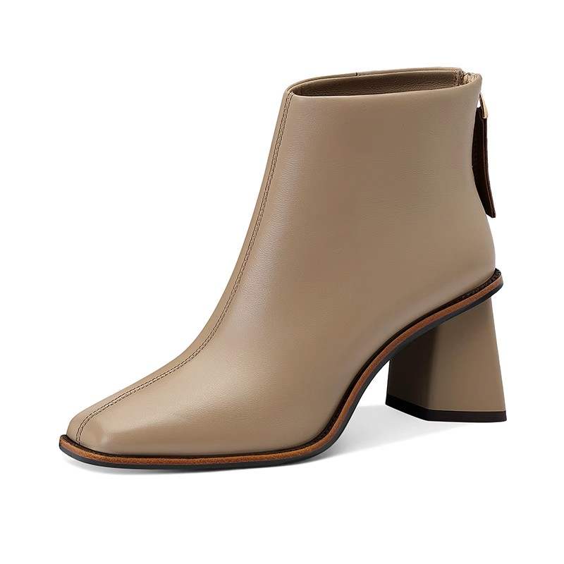 JESSICA SOPHIA Sheepskin Ankle Boots 6.5cm Women's